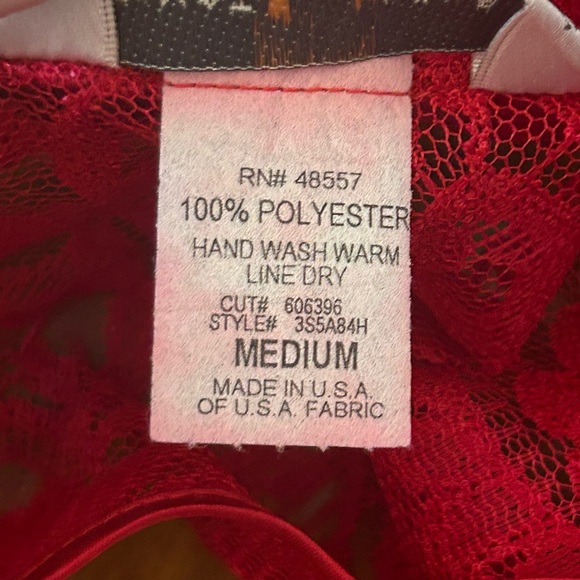 Red Lace Slip Dress - Picture 16 of 16